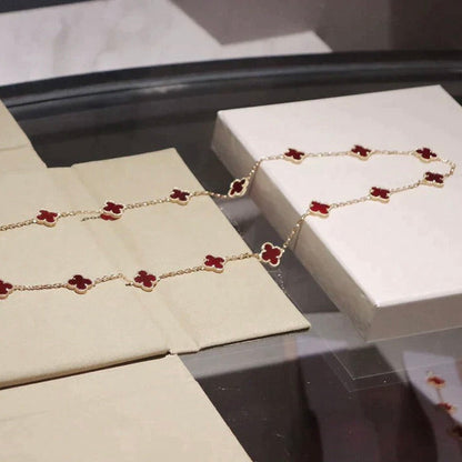 VCA CLOVER 20 MOTIFS CARNELIAN NECKLACE