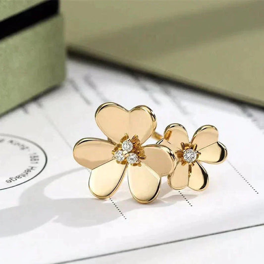 VCA CLOVER COMOS GOLD DIAMOND RING