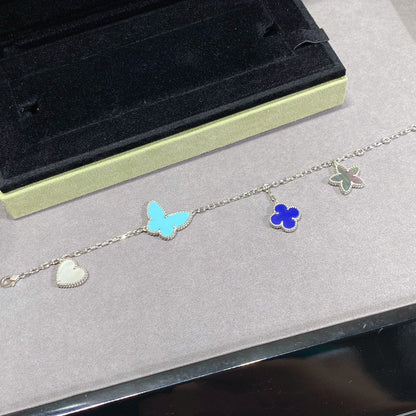 VCA LUCKY SPRING SILVER BRACELET 4 MOTIF