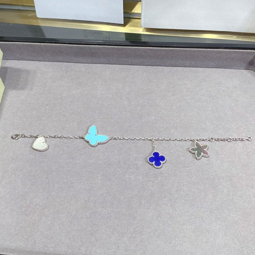 VCA LUCKY SPRING SILVER BRACELET 4 MOTIF