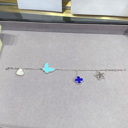 VCA LUCKY SPRING SILVER BRACELET 4 MOTIF