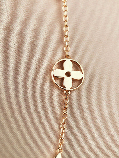 LOUIS VUITTON STAR AND SUN 7 MOTIFS GOLD BRACELET