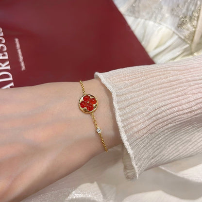 LOUIS VUITTON SUN PEDANT CARNELIAN BRACELET