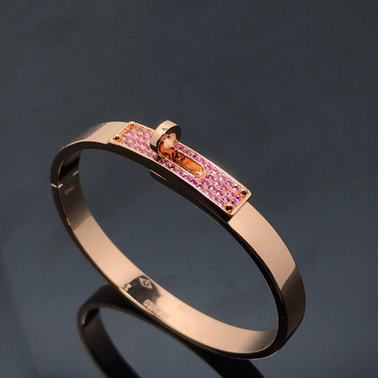 HERMES KELLY BRACELET PINK DIAMOND