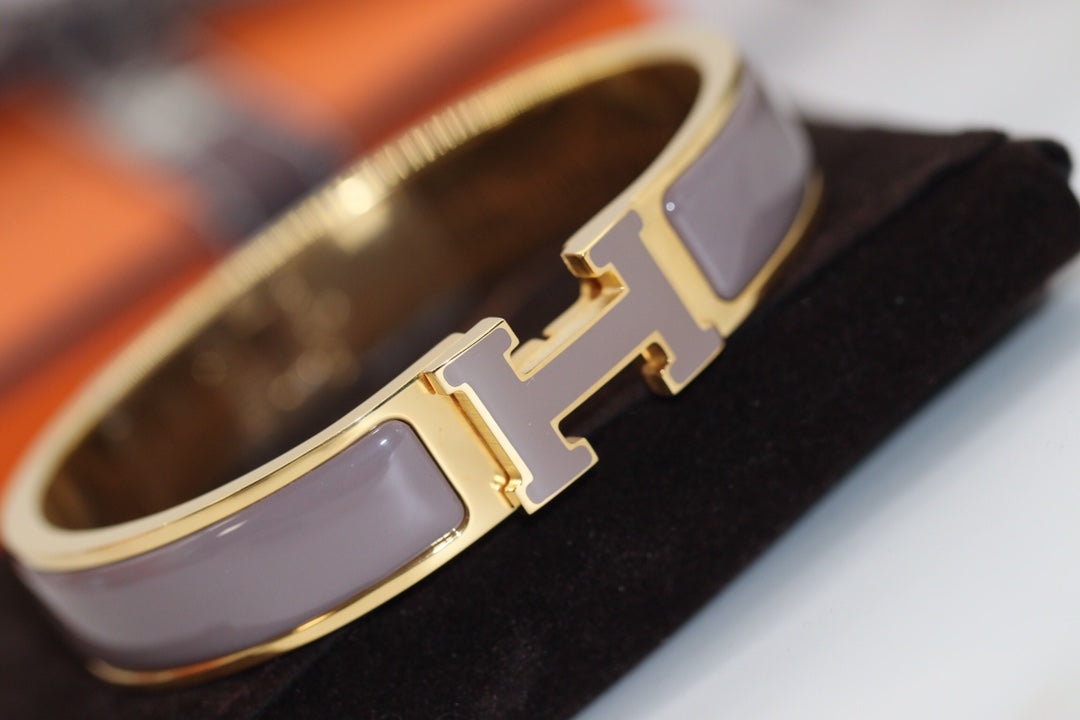 HERMES H BRACELET 12MM BROWN