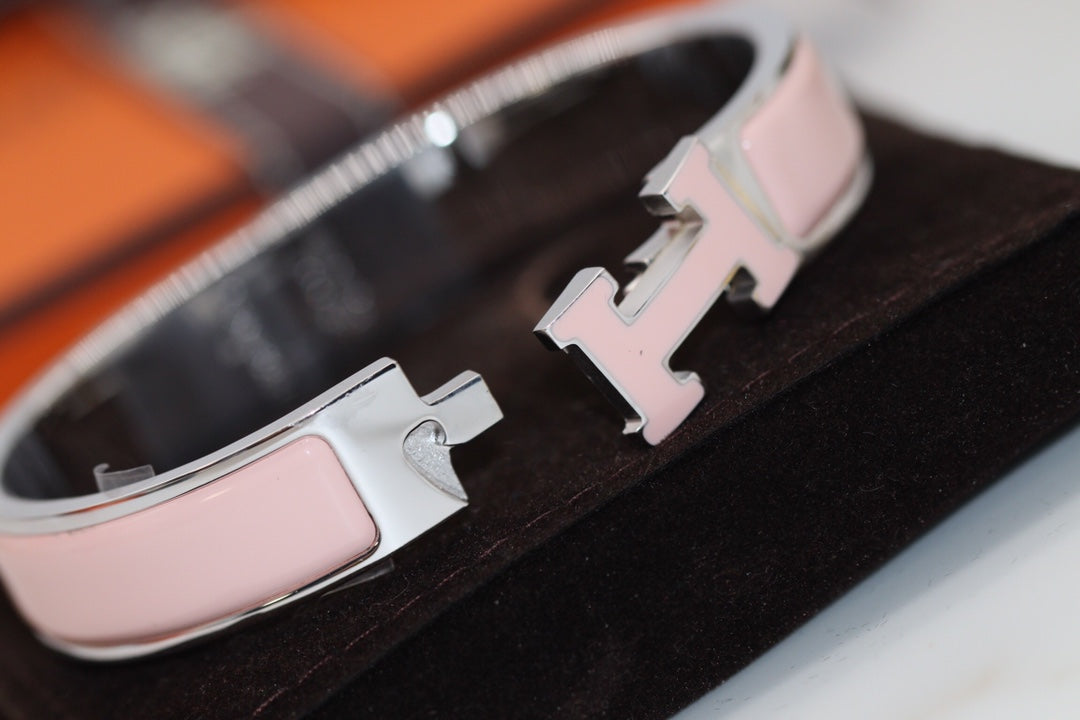 HERMES H BRACELET 12MM PINK
