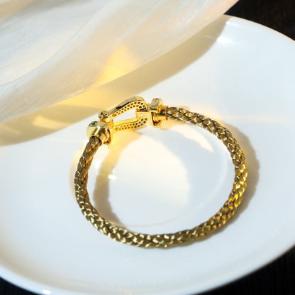 FRED FORCE 10 GOLD GREEN DIAMOND PAVED