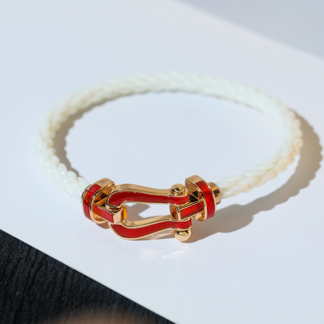 FRED FORCE 10 WHITE TEXTILE DIAMOND PAVED