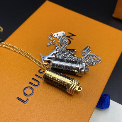 18K Louis Vuitton Monogram Eclipse Charms Necklace