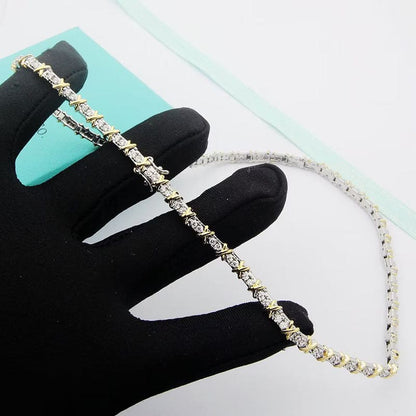 18K Tiffany Schlumberger Eighteen Stone Choker Necklace