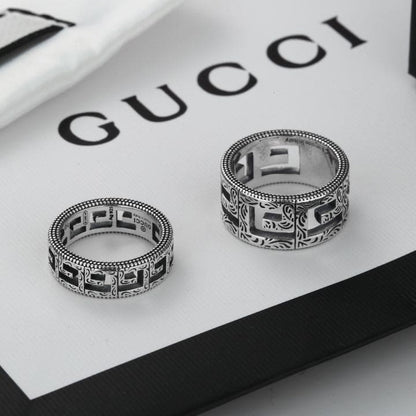 Double Gucci Square Gucci 10mm Ring