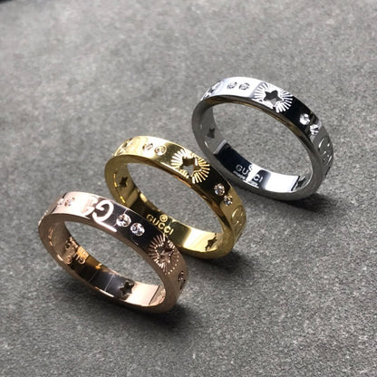 18K Double Gucci Icon Diamonds Ring