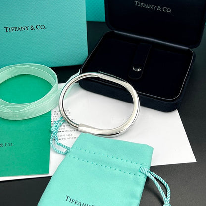 18K Tiffany Lock Bangle Bracelet