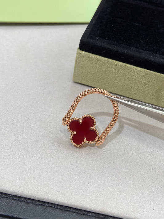 VCA CLOVER RIVERSIBLE ROSE GOLD RING