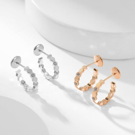 CHAUMET BEE LOVE DIAMOND HOOP EARRINGS