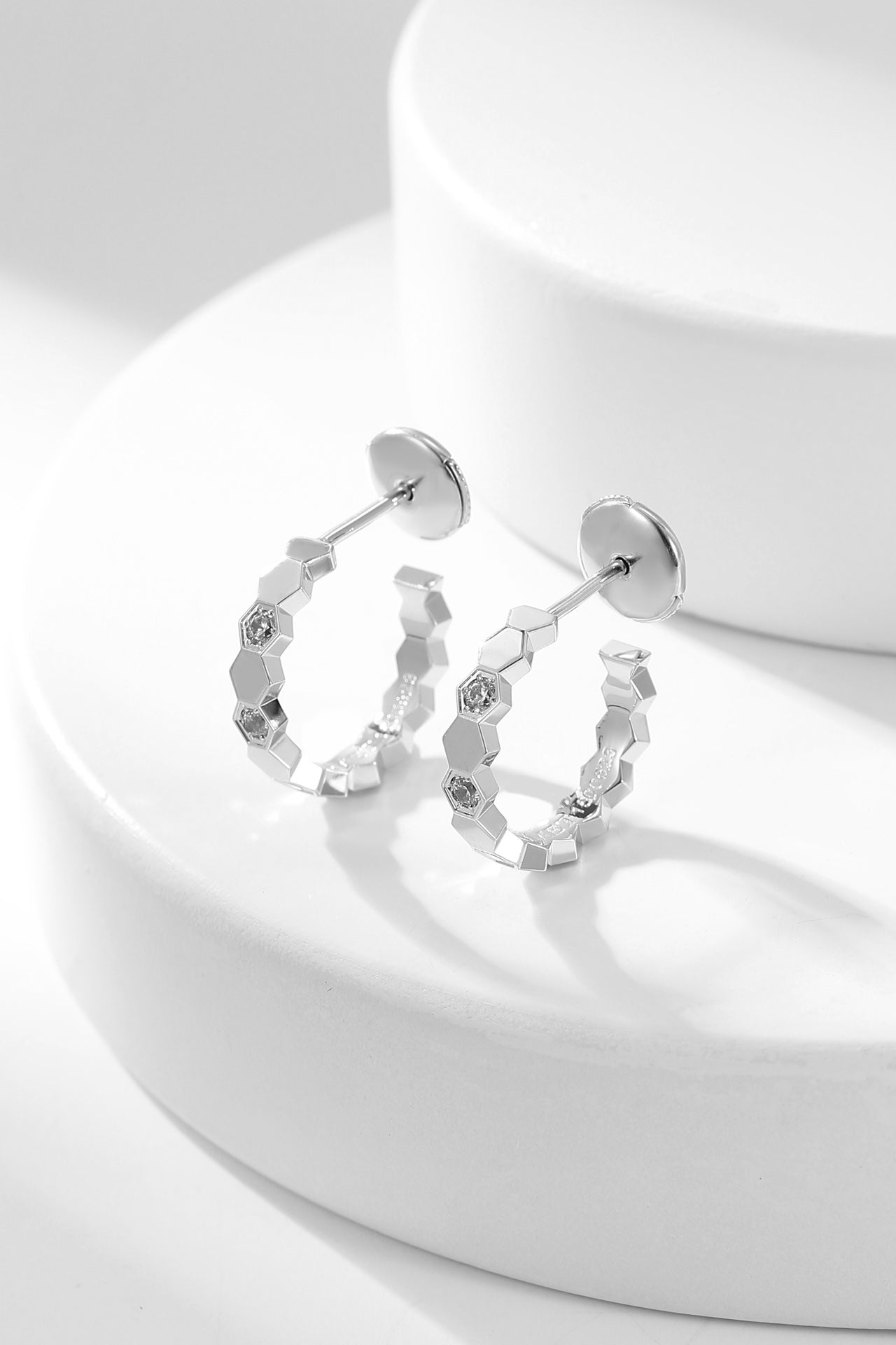 CHAUMET BEE LOVE DIAMOND HOOP EARRINGS