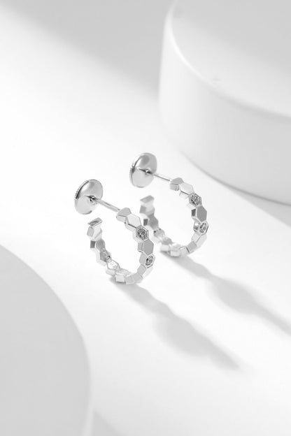 CHAUMET BEE LOVE DIAMOND HOOP EARRINGS