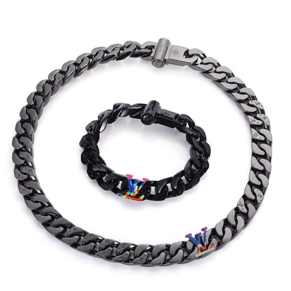 18K Louis Vuitton Rainbow Chain Link Necklace