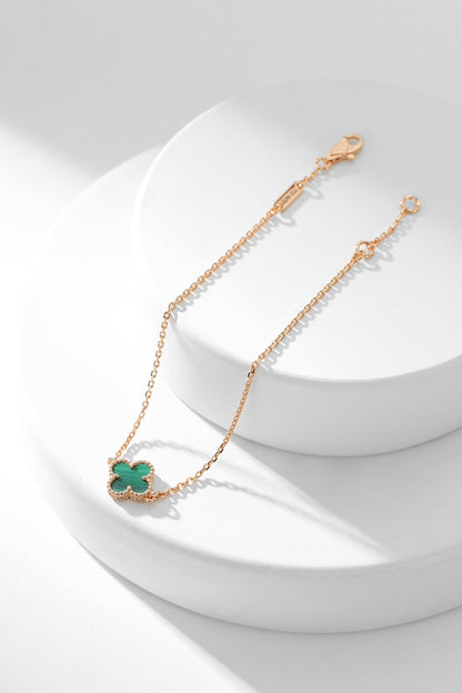 VCA CLOVER BRACELET MALACHITE 1 MOTIF