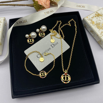 18K Dior Tribales Multicolor Crystals Earrings