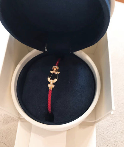 FRED FORCE 10 HALF DIAMOND PINK GOLD RED CORDERI LARGE AND MEDIUM MODEL