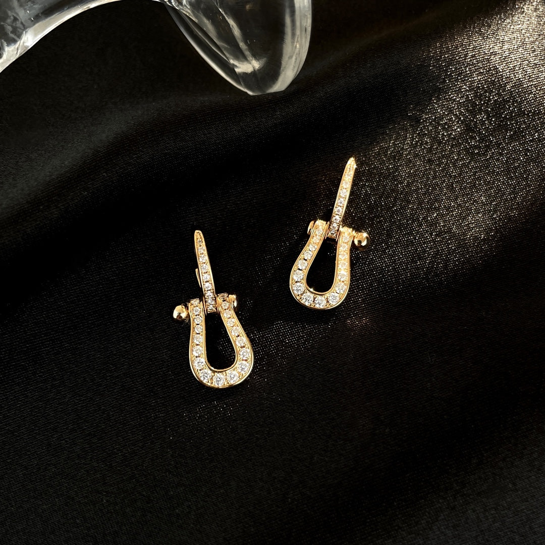 FRED FORCE 10 FULL DIAMOND DROP EARRINGS MEDIUM MODEL