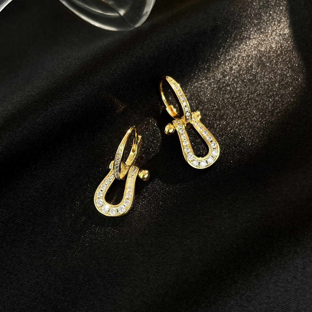 FRED FORCE 10 FULL DIAMOND DROP EARRINGS MEDIUM MODEL