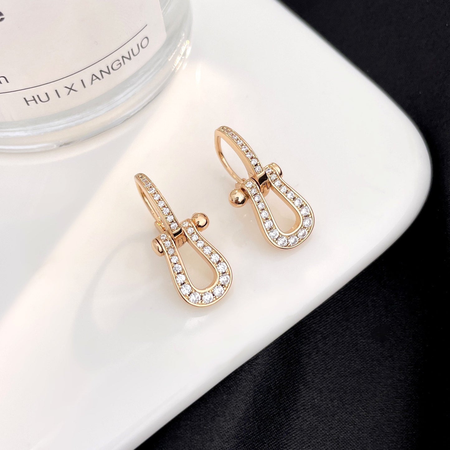 FRED FORCE 10 FULL DIAMOND DROP EARRINGS MEDIUM MODEL