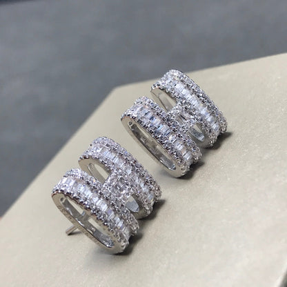 18K Pop Hermes Diamonds Earrings