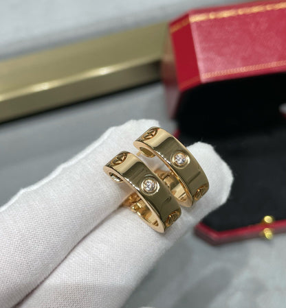 CARTIER LOVE 5.5MM 1 DIAMOND EARRINGS