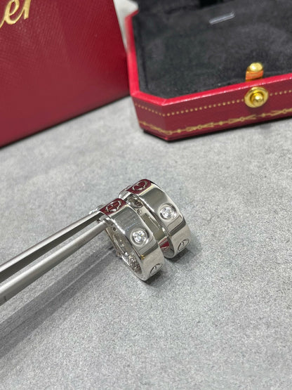 CARTIER LOVE 5.5MM 1 DIAMOND EARRINGS