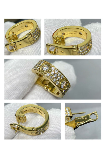 CARTIER LOVE 5.5MM DIAMOND PAVED EARRINGS