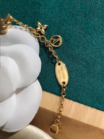 LOUIS VUITTON BLOOMING PINK GOLD MOP BRACELET