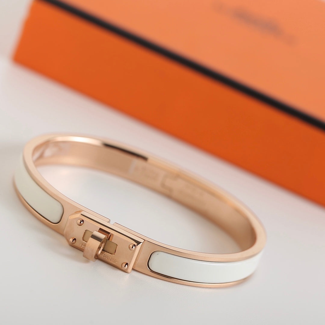 HERMES HM KELLY WHITE BRACELET