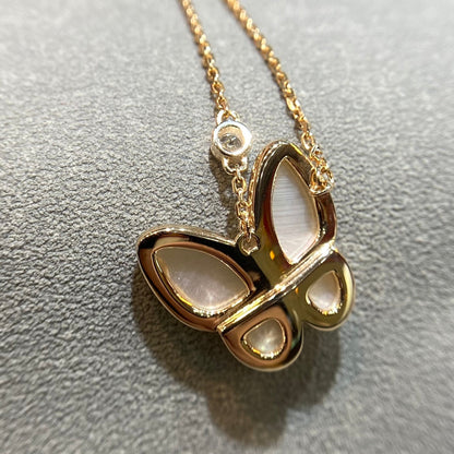 VCA BUTTERFLY MOP DIAMOND NECKLACE