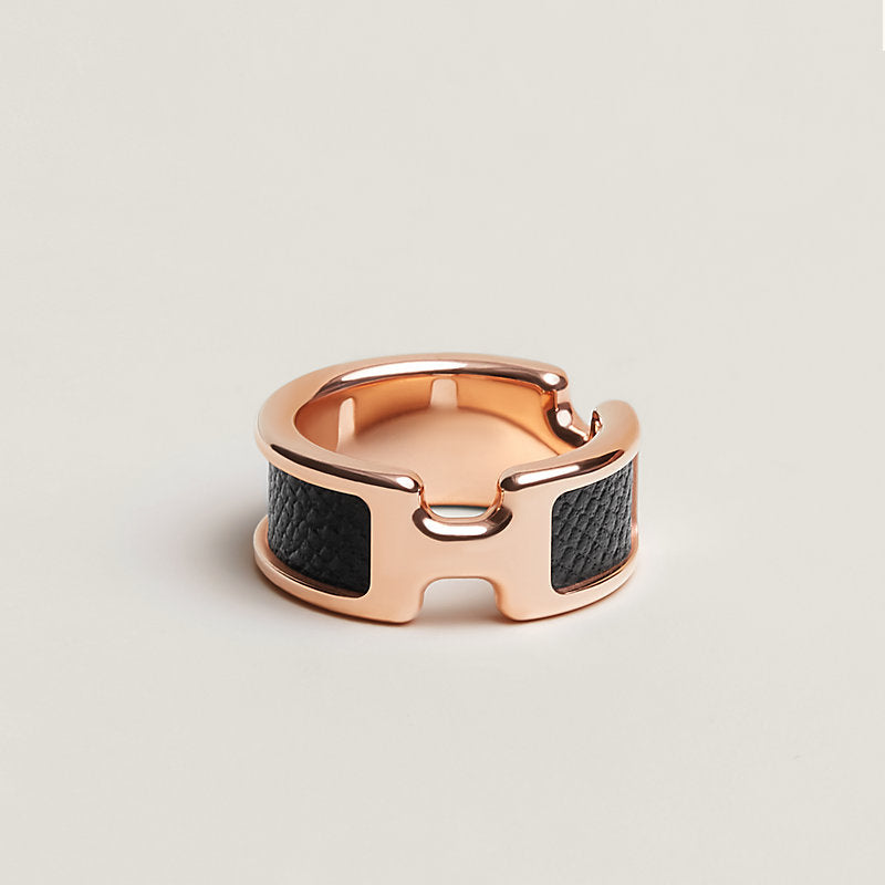 HERMES OLYMPE PINK GOLD RING