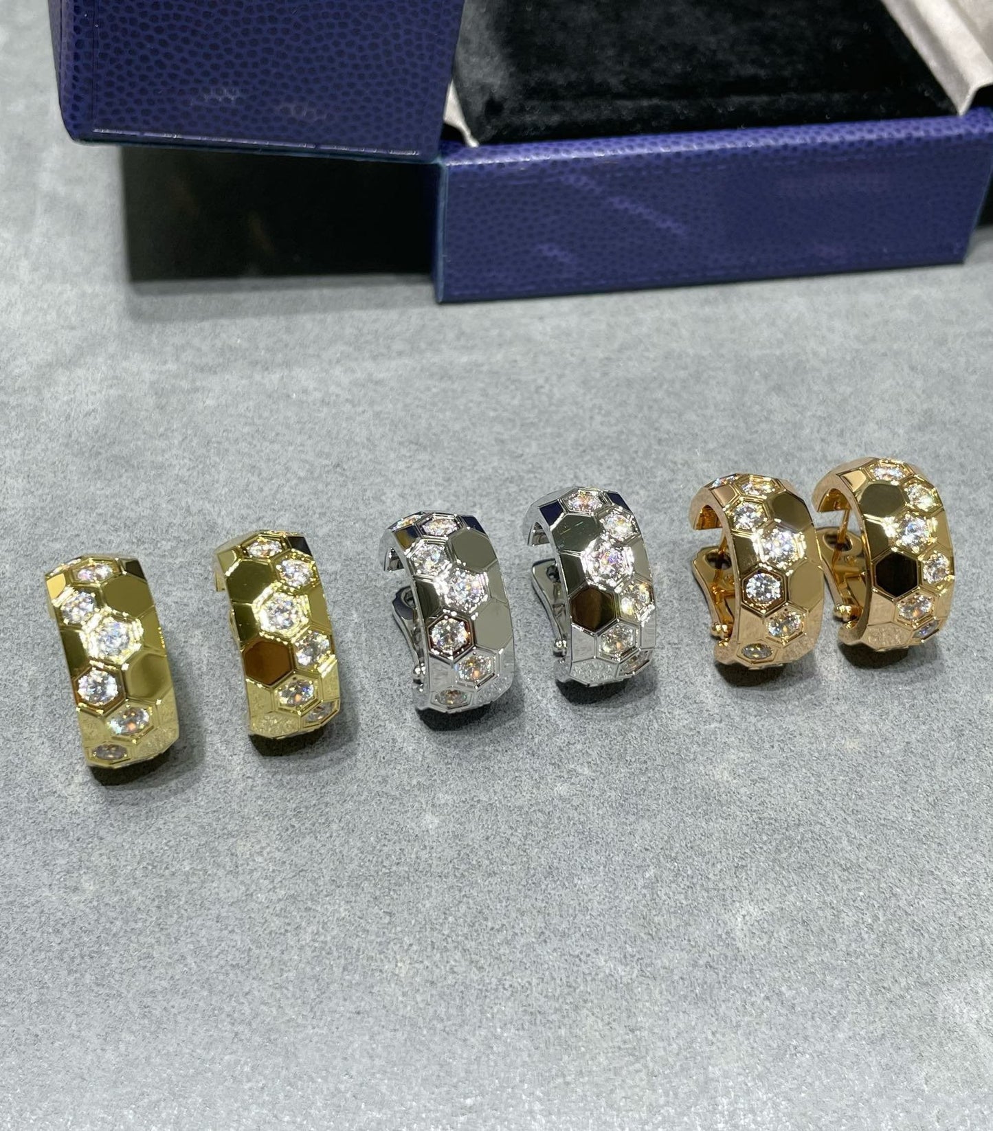 CHAUMET BEE LOVE DIAMOND HOOP EARRINGS