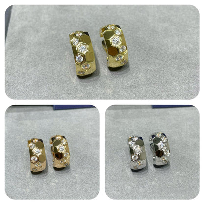 CHAUMET BEE LOVE DIAMOND HOOP EARRINGS