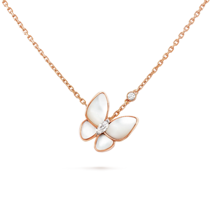 VCA BUTTERFLY MOP DIAMOND NECKLACE