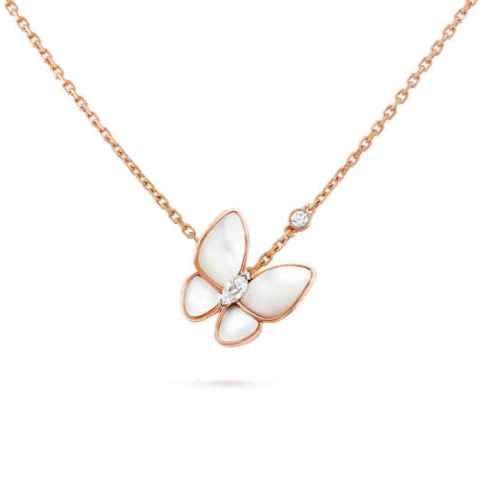 VCA BUTTERFLY MOP DIAMOND NECKLACE