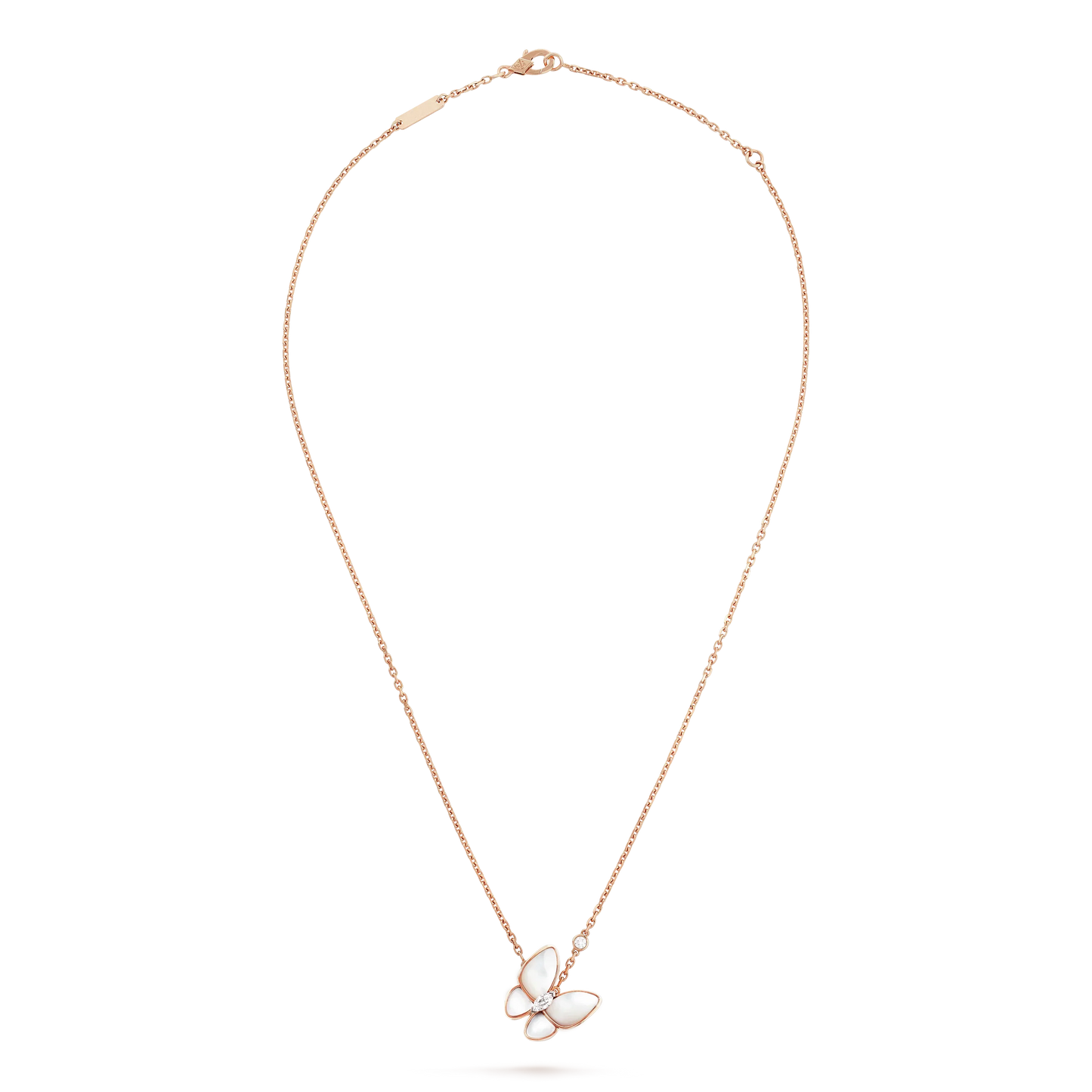 VCA BUTTERFLY MOP DIAMOND NECKLACE