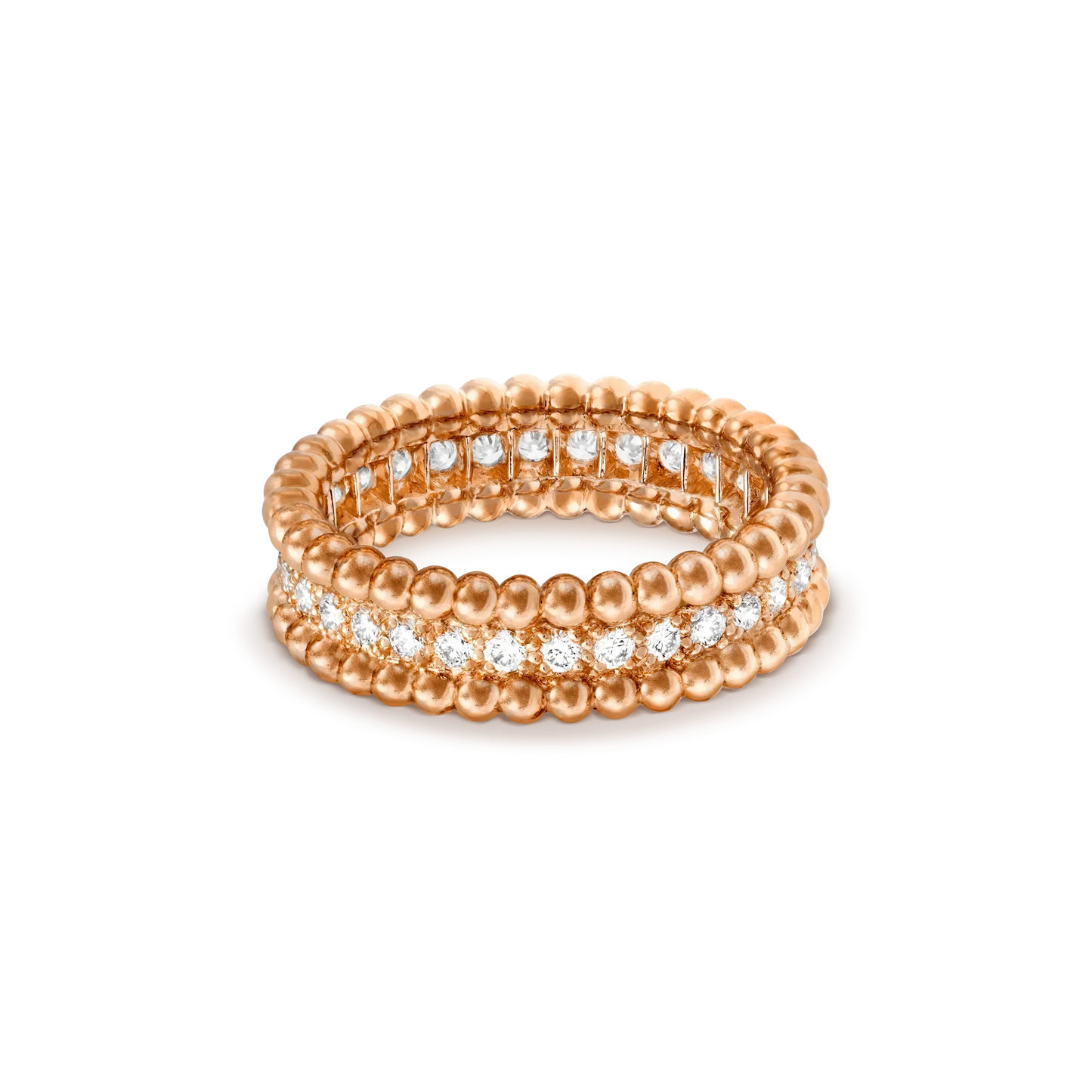 VCA PERLEE DIAMOND ROSE GOLD RING