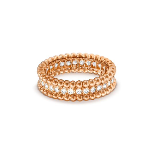 VCA PERLEE DIAMOND ROSE GOLD RING