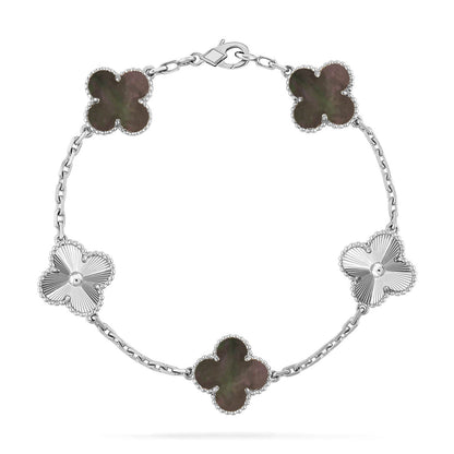VCA CLOVER 5 MOTIF GRAY MOP BRACELET COLLECTION