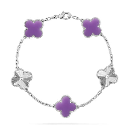 VCA CLOVER 5 MOTIF LIGHT PURPLE BRACELET COLLECTION