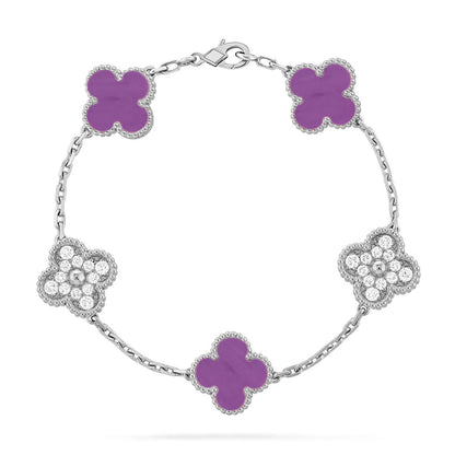 VCA CLOVER 5 MOTIF VIOLET BRACELET COLLECTION