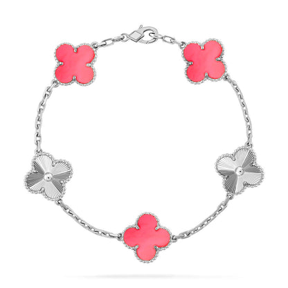 VCA CLOVER 5 MOTIFS PINK MOP BRACELET COLLECTION