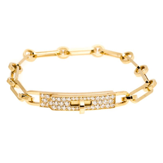 HERMES CHAINE BRACELET SMALL MODEL DIAMOND