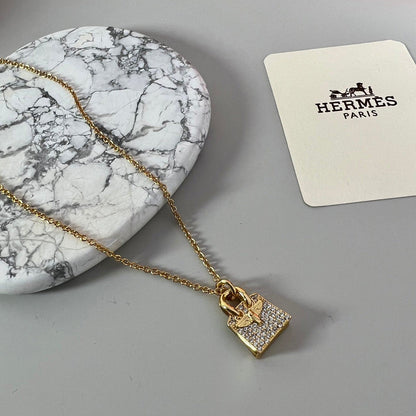 18K Amulettes Birkin Pendant Hermes Necklace