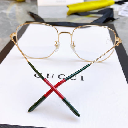 GUCCI SQUARE FRAME SUNGLASSES GG0396O IN METAL